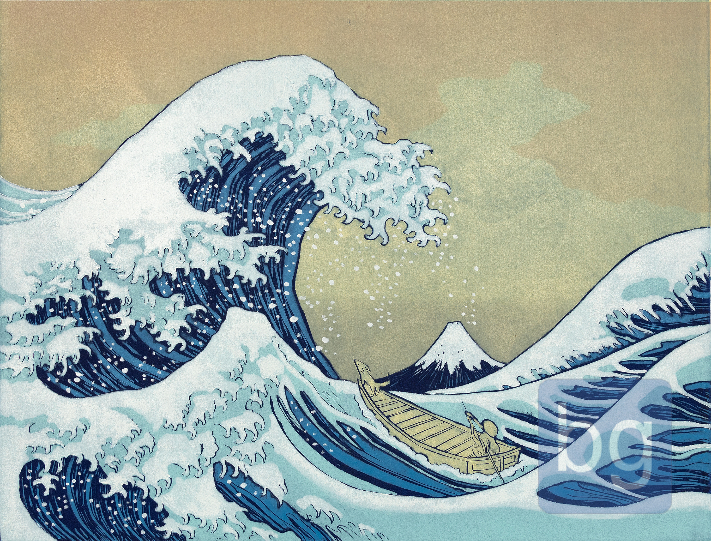 Hokusai's Dog - The Great Wave